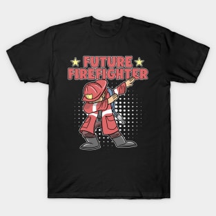 Dabbing Future Firefighter Fireman for Kids Boys T-Shirt